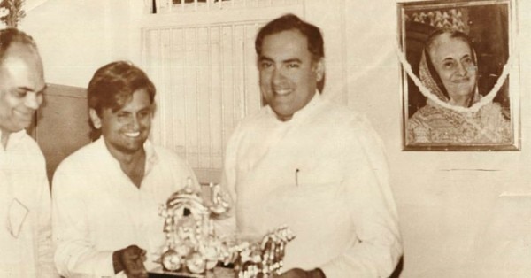 राजीव गांधी के साथ अहमद पटेल