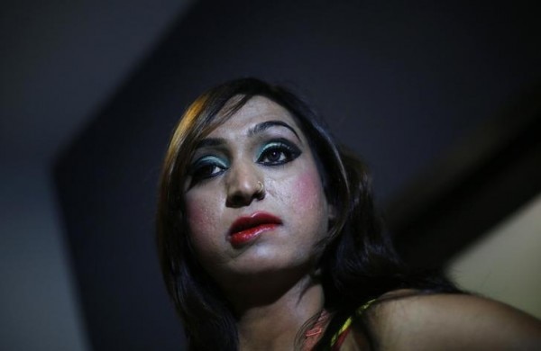 An aspiring model waits for an audition for a transgender/transsexual modelling agency set to open in New Delhi, India, February 7, 2016. REUTERS/Adnan Abidi