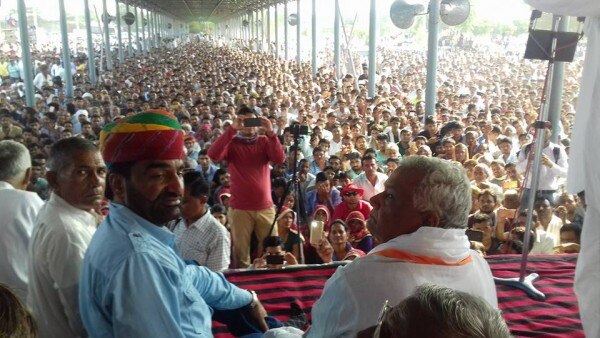 महापड़ाव में हनुमान बेनीवाल और किरोड़ी लाल मीणा