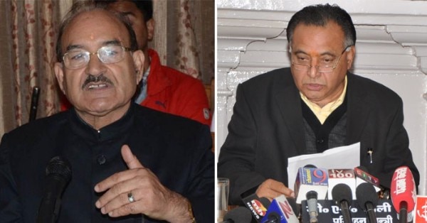 कौल सिंह ठाकुर (बाएं) और जीएस बाली (दाएं)