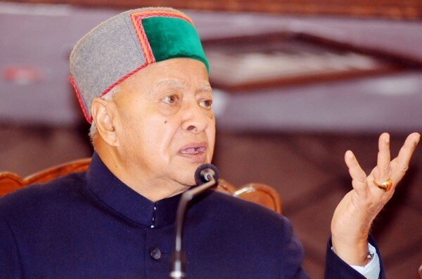 Himachal Pradesh CM Virbhadra Singh during media interaction: Action to be taken in 'phone tapping' during BJP rule at Chandigarh on Wednesday. Photo by PRITAM THAKUR