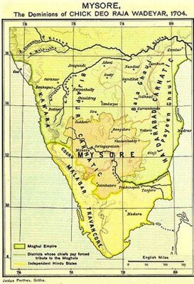 1700 के आसपास मैसूर रियासत