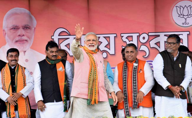 भाजपा ने त्रिपुरा में पैर जमाने के लिए अपने चोटी के प्रचारकों को लगाया है. (फोटोःपीटीआई)