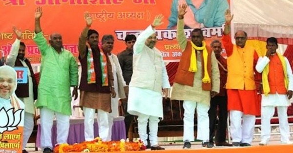 एक मंच पर अमित शाह और ओम प्रकाश राजभर