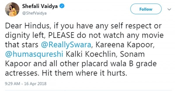 टॉप पर पिन किया हुआ शेफाली का ट्वीट.