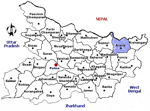 अररिया में नेपाल से पानी छूटने पर बाढ़ आ जाया करती है.