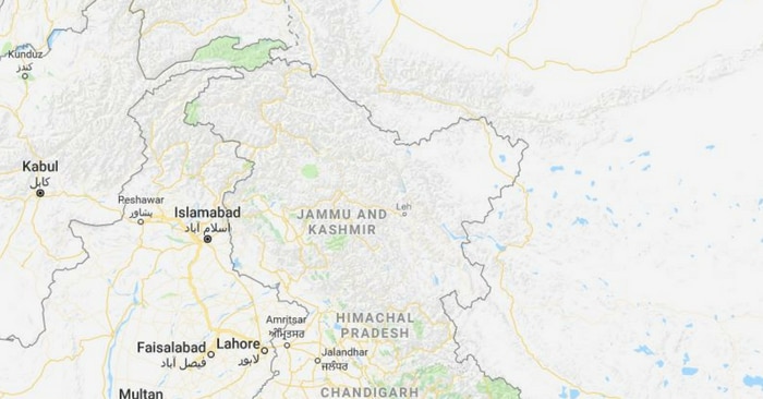 जम्मू और कश्मीर का नक्शा.