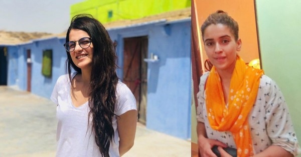 चरण सिंह के आंगन में राधिका और दूसरी ओर सान्या. 