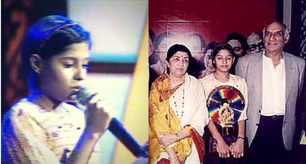 1996 में हुई सिंगिंग प्रतियोगिता 'मेरी आवाज़ सुनो' की विजेता रही सुनिधि लता मंगेशकर और यश चोपड़ा के साथ में.
