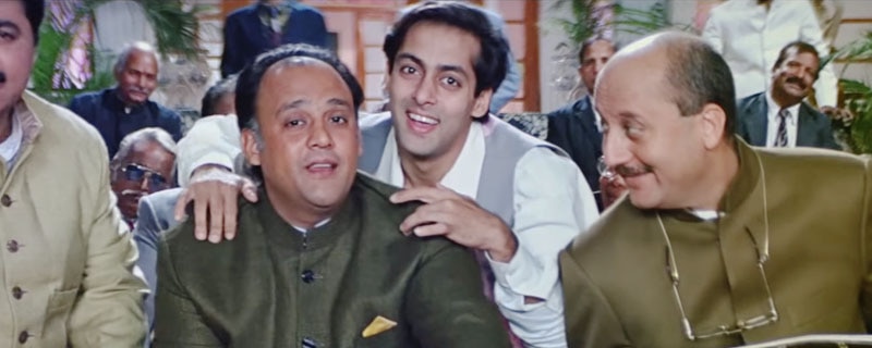 फिल्म 'हम आपके हैं कौन' में अपने आदर्श पिता के किरदार में आलोक नाथ.