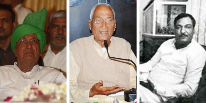 देवीलाल के बेटे. ओमप्रकाश चौटाला, प्रताप सिंह, रणजीत सिंह क्रमशः.