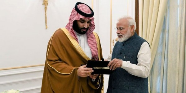 भारतीय दौरे के दौरान बिन सलमान.