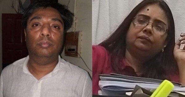 पहले कौशिक (बाएं) गिरफ्तार हुआ. उसके बाद 30 मई को अंजू लता को भी गिरफ्तार कर लिया गया है.