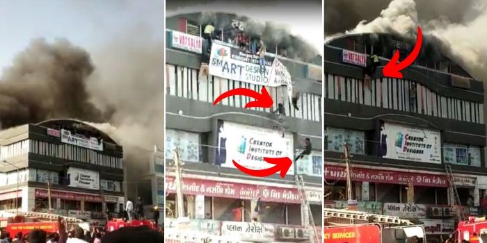 जान बचाने के लिए बच्चों को इमारत से कूदना पड़ा, जिनमें से 3 की मौत हो गई.