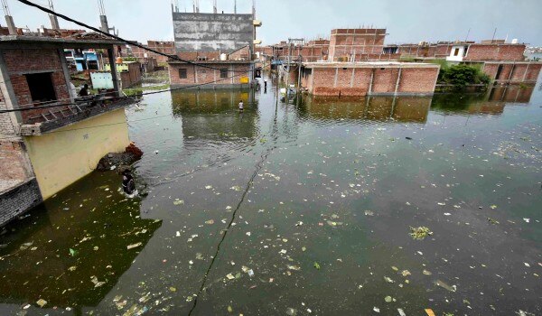 प्रयागराज में गंगा और यमुना में आई बाढ़ की वजह से शहर में पानी भर गया है.