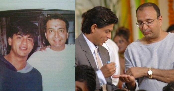करियर के शुरुआती दिनों में एक मैग्ज़ीन कटिंग में विवेक के साथ शाहरुख खान. दूसरी तस्वीर में सुपरस्टार बनने बाद विवेक से बातचीत करते शाहरुख.
