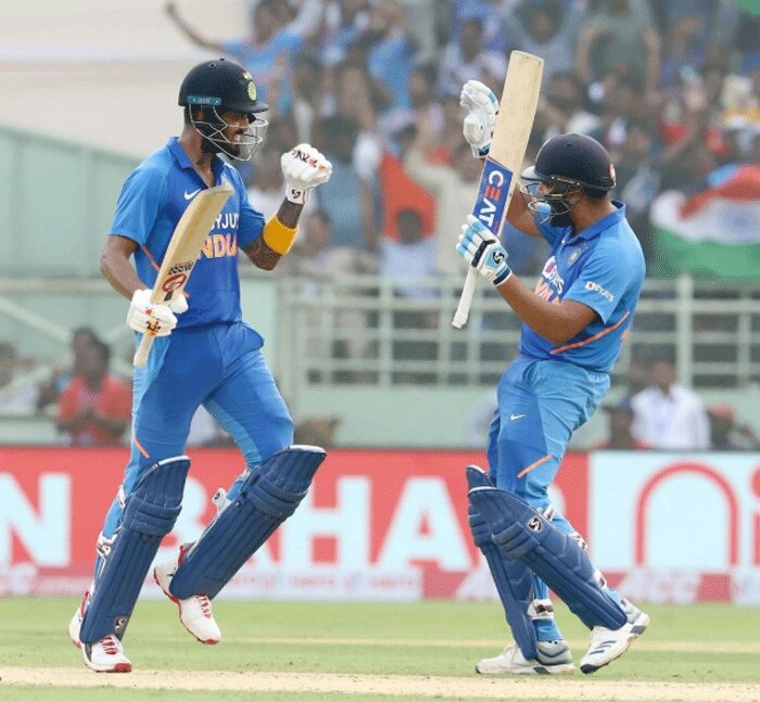 Rohit Sharma Kl Rahul Happy