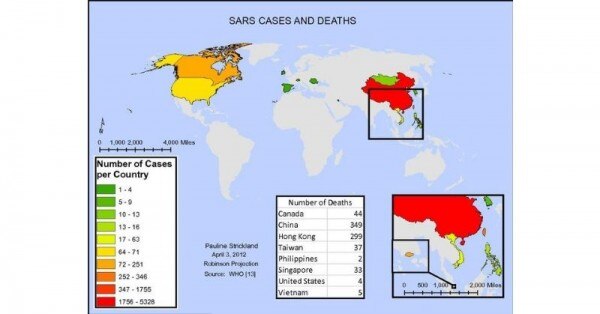 2002 से चीन से निकला SARS कोरोना 26 देशों तक फैला था. (सोर्स - विकिमीडिया)