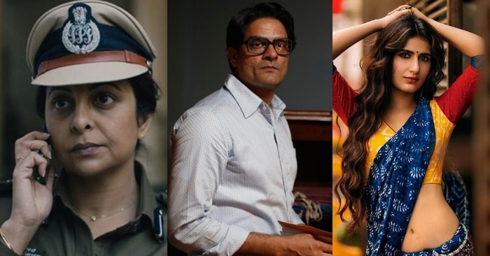 सीरीज़ 'डेल्ही क्राइम' के एक सीन में शेफाली शाह, दूसरी तरफ 'राज़ी' में जयदीप अहलावत और आखिरी तस्वीर में एक फोटोशूट के दौरान फातिमा.