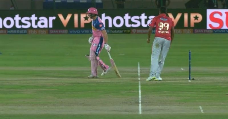 Jos Buttler को Runout करते Ravichandran Ashwin (स्क्रीनग्रैब) Ashwin Mankding 800