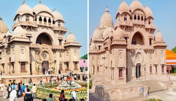 बेलूरमठ में रामकृष्ण मंदिर है. यहां पर भी कोरोना वायरस के संक्रमण के बाद सावधानी बढ़ा दी गई है. (तस्वीर: ट्विटर) Ramkrishna Temple Belur Math 2017 700
