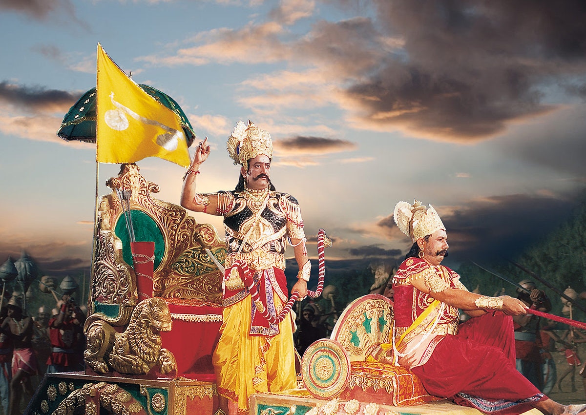'रामायण' से रावण के किरदार में अरविंद त्रिवेदी. 'रामायण' से रावण के किरदार में अरविंद त्रिवेदी.