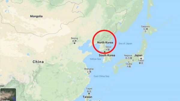 उत्तर कोरिया (फोटो: गूगल मैप्स स्क्रीनशॉट) North Korea Google Maps