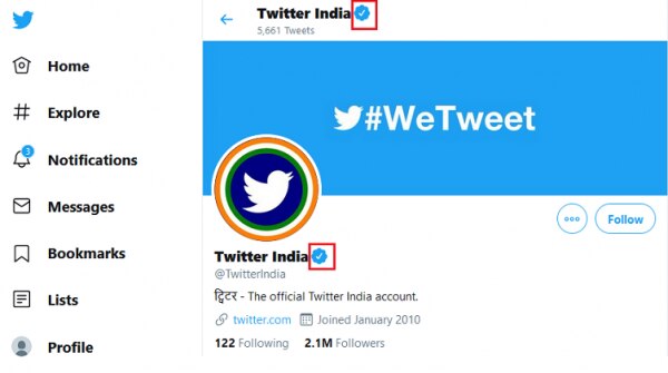 Twitter Verified Page