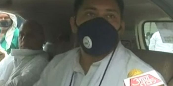 ट्रिपल मर्डर केस में गोपालगंज जाने से पहले तेजस्वी यादव को पटना में ही रोक लिया गया (तस्वीर- वीडियो स्क्रीन ग्रैब) 02