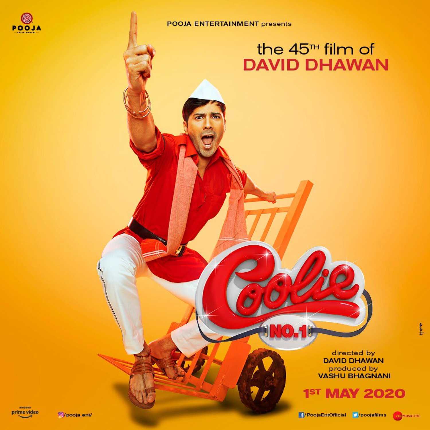 फिल्म 'कूली नं 1' के पहले पोस्टर में वरुण धवन. फिल्म 'कूली नं 1' के पहले पोस्टर में वरुण धवन.