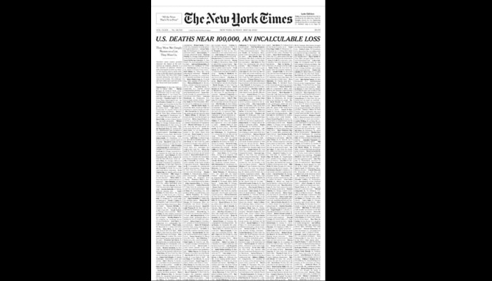 The New York Times का 24 मई का फ्रंट पेज. (तस्वीर- NYT ई-पेपर) Nyt 11