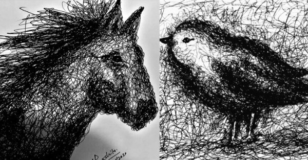 इसे scribble art कहते हैं. हर्षिका ने बताया कि इसमें ब्लैक पेन से कलाकारी की गयी है. इसे scribble art कहते हैं. हर्षिका ने बताया कि इसमें ब्लैक पेन से कलाकारी की गयी है.