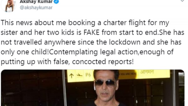 अक्षय कुमार का ट्वीट. Akshay Kumar 1