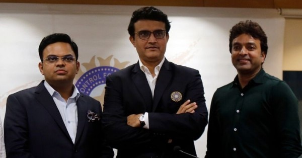BCCI प्रेसिडेंट Sourav Ganguly और Jay Shah के साथ खड़े Arun Dhumal Arun Dhumal Sourav Ganguly Jay Shah