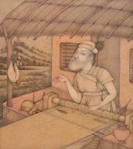 चादर बुनते कबीर का लोकचित्र चादर बुनते कबीर का लोकचित्र