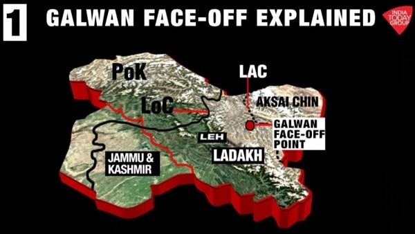 इस नक्शे में आप भारत और चीन के बीच लाइन ऑफ एक्चुअल कंट्रोल को देख सकते हैं. लाल बिंदू में गलवान घाटी दिख रही है. यहीं पर अभी झडप हुई है. इस नक्शे में आप भारत और चीन के बीच लाइन ऑफ एक्चुअल कंट्रोल को देख सकते हैं. लाल बिंदू में गलवान घाटी दिख रही है. यहीं पर अभी झडप हुई है.