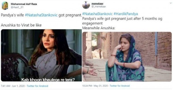 अनुष्का पर बनाए गए मीम. अनुष्का पर बनाए गए मीम.