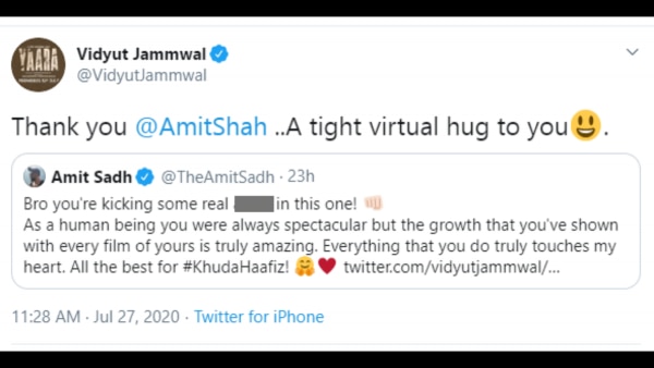 विद्युत जामवाल का ट्वीट. Amit Shah 112