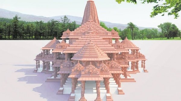 राम मंदिर का नया मॉडल. अब तीन की जगह मंदिर में पांच शिखर होंगे. राम मंदिर का नया मॉडल. अब तीन की जगह मंदिर में पांच शिखर होंगे.