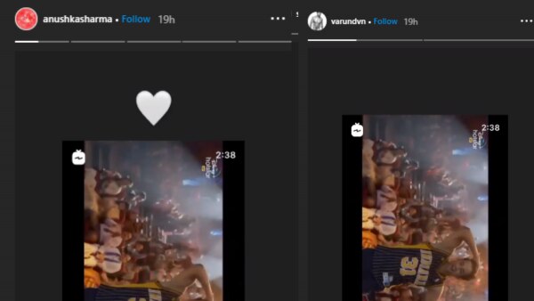 वरुण धवन और अनुष्का शर्मा की इंस्टाग्राम स्टोरी. Instagram Post