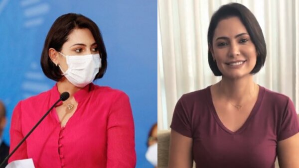 बाएं से दाएं: ग्रामीण महिलाओं के लिए राइट्स गारंटी प्रोग्राम की लॉन्चिंग में मिशेल. (फोटो- इंस्टाग्राम- michellebolsonaro). मिशेल बोल्सोनारो, ये तस्वीर एक वीडियो से ली गई है, जो उन्होंने अपनी इंस्टाग्राम स्टोरी पर डाली है. Michelle Bolsonaro