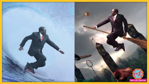 रॉबर्ट मुगाबे पर खूब मीम बने. (फोटो: ट्विटर) Robert Mugabe Fell Down Meme