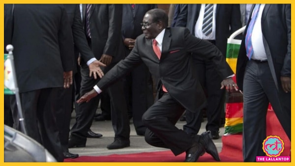 जिम्बॉब्वे के पूर्व राष्ट्रपति रॉबर्ट मुगाबे(फोटो: एपी) Robert Mugabe Fell Down