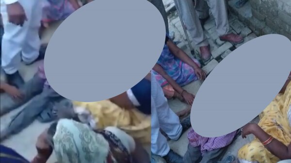 आजमगढ़ में प्रधान का शव. (फोटो- ट्विटर) Up Crime 2