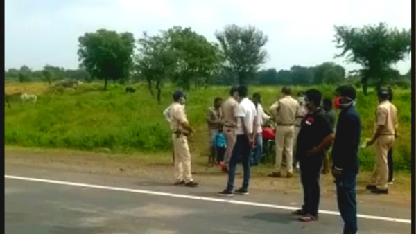 वो जगह जहां पर हादसा हुआ. (फोटो- कुमार अभिषेक) Lucknow Police