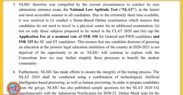 NLSIU ने 10 सितंबर तक NLAT 2020 के लिए आवेदन मांगे और 12 सितंबर को ऑनलाइन एग्जाम करा दिया. NLSIU ने 10 सितंबर तक NLAT 2020 के लिए आवेदन मांगे और 12 सितंबर को ऑनलाइन एग्जाम करा दिया.