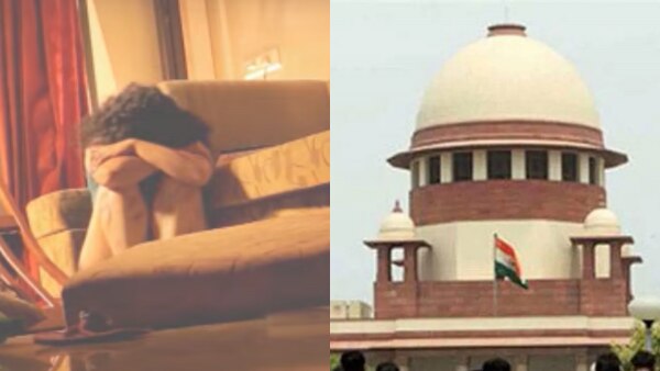 बाएं से दाएं: घरेलू हिंसा की प्रतीकात्मक तस्वीर. (वीडियो स्क्रीनशॉट). सुप्रीम कोर्ट. Supreme Court