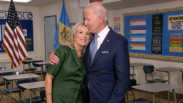 जॉ बाइडेन के साथ जिल. (फोटो- PTI) Jill Biden