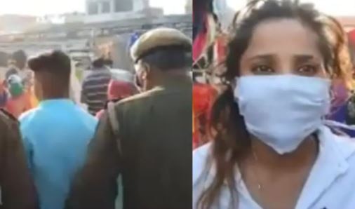 बाएं से दाएं: मथुरा गेट थाना पुलिस की गिरफ्त में लड़का. वो लड़की जिसकी हिम्मत के चलते गिरफ्तारी हो सकी. (फोटो- सुरेश फौजदार) Aarohi