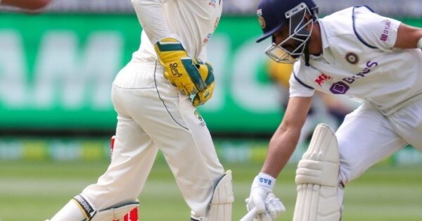 अजिंक्य रहाणे. फोटो: AP Ajinkya Rahane Run Out